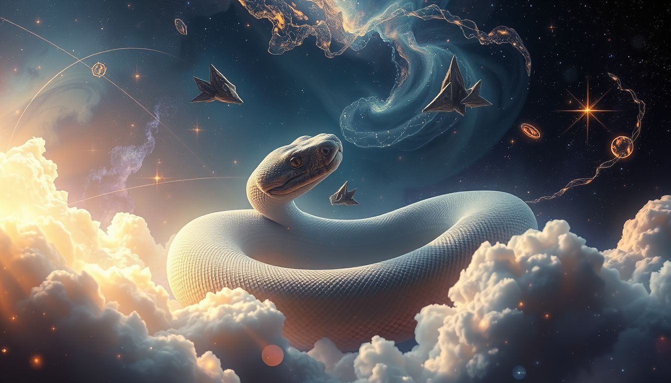 Eine große Python symbolisiert oft tiefgreifende persönliche Transformation und Stärke.