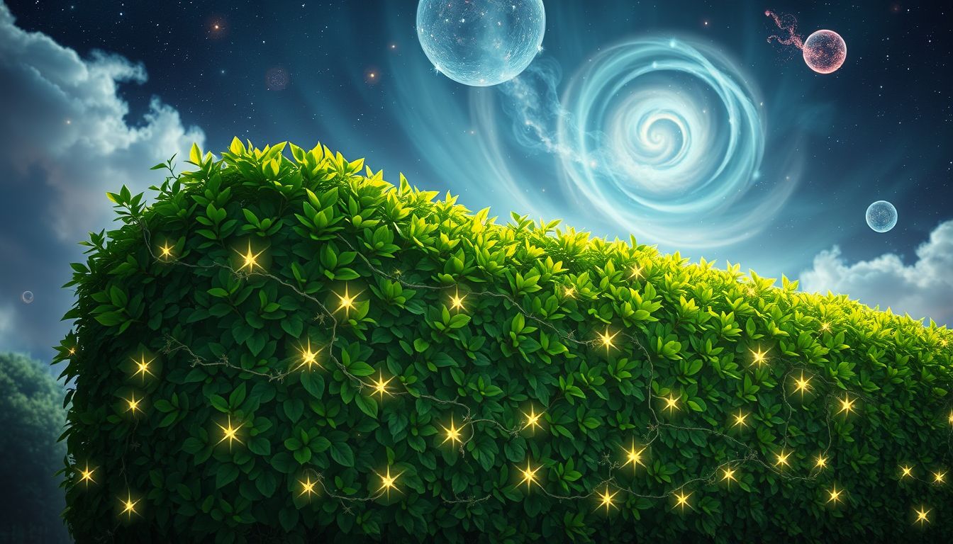 Eine grüne Buchsbaumhecke symbolisiert Gesundheit und positive Lebensenergie.