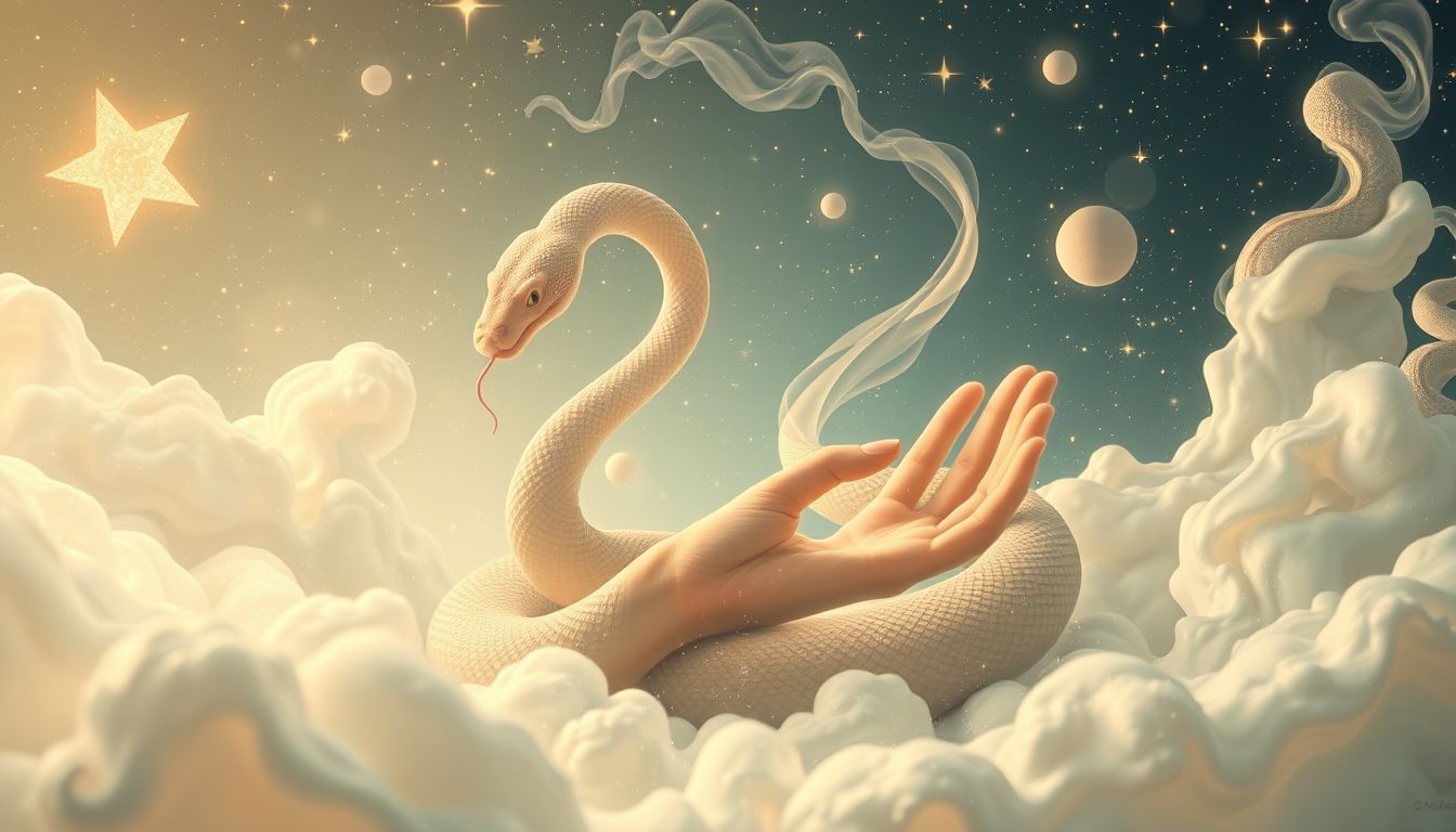 Eine Python füttern symbolisiert Machtkampf zwischen Kontrolle und Abhängigkeit.