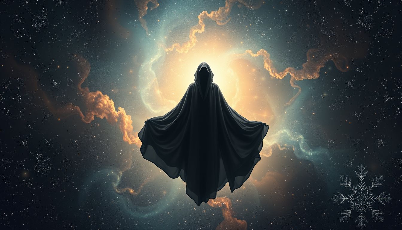 Eine schwarze Pelerine symbolisiert oft Schutz vor negativen Einflüssen.