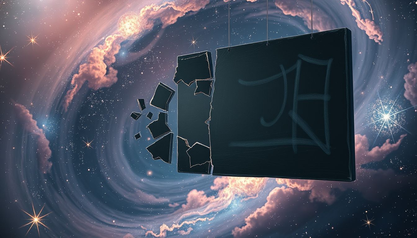 Eine zerbrochene Schreibtafel symbolisiert oft gescheiterte Zukunftspläne.