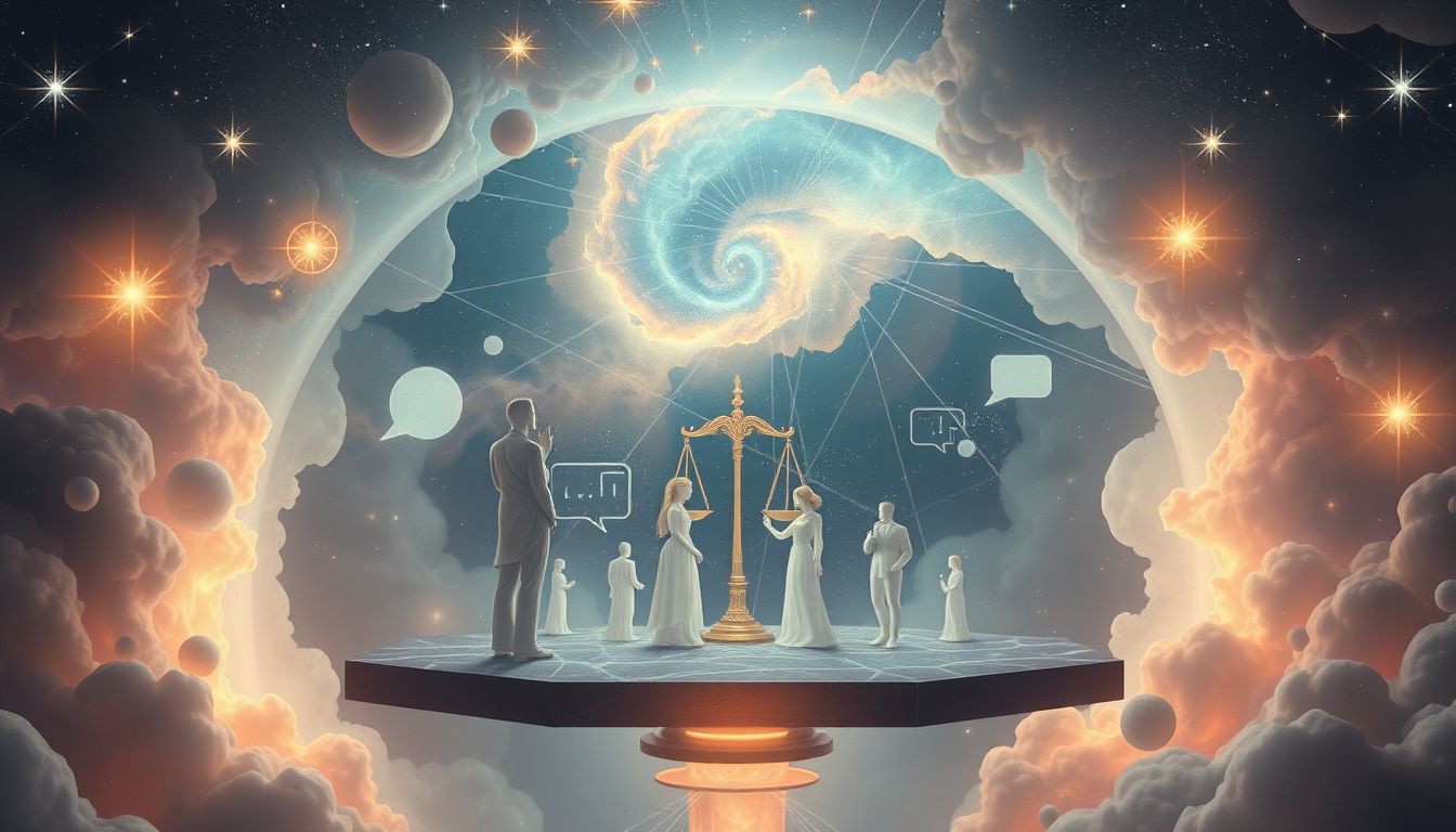 Im Gerichtssaal symbolisiert Erklären das Streben nach Gerechtigkeit.