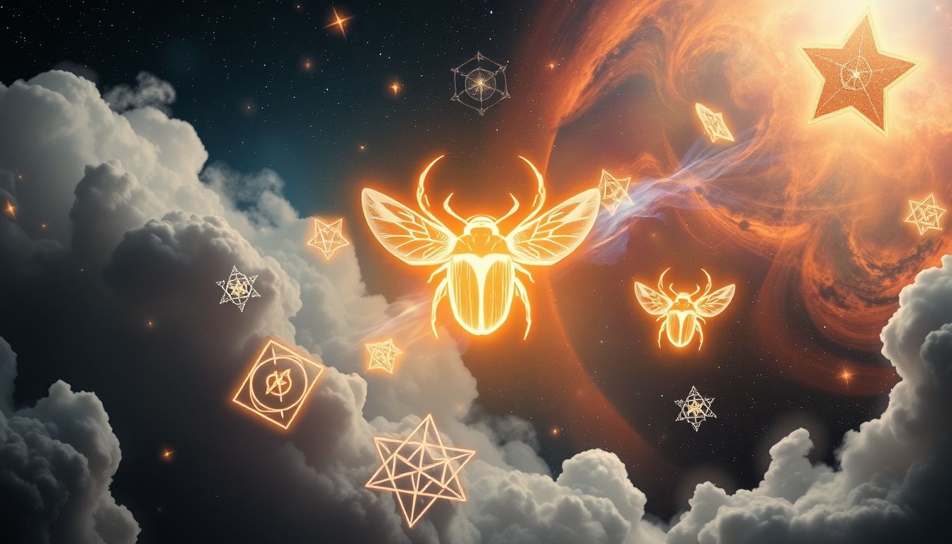 Skarabäuskäfer-Träume symbolisieren oft Transformation und innere Stärke.