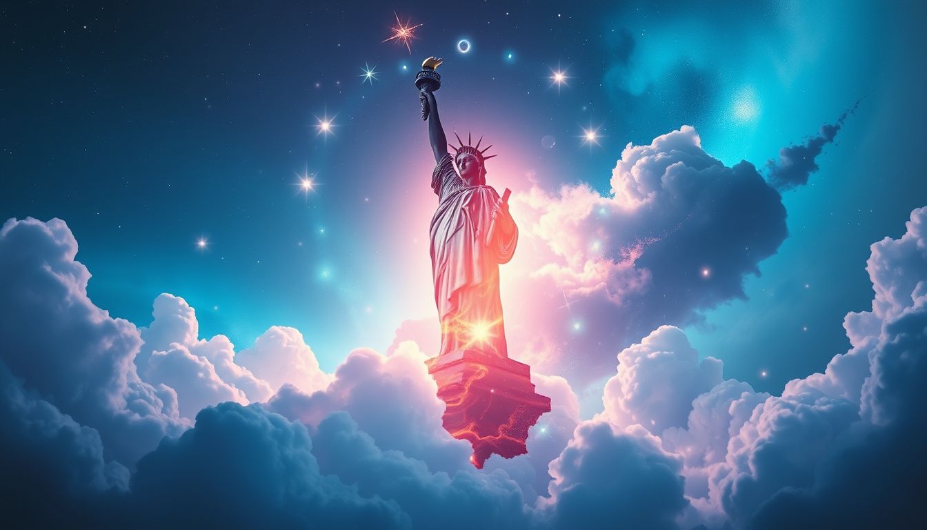 Die Freiheitsstatue symbolisiert Sehnsucht nach Freiheit und Neuanfang.