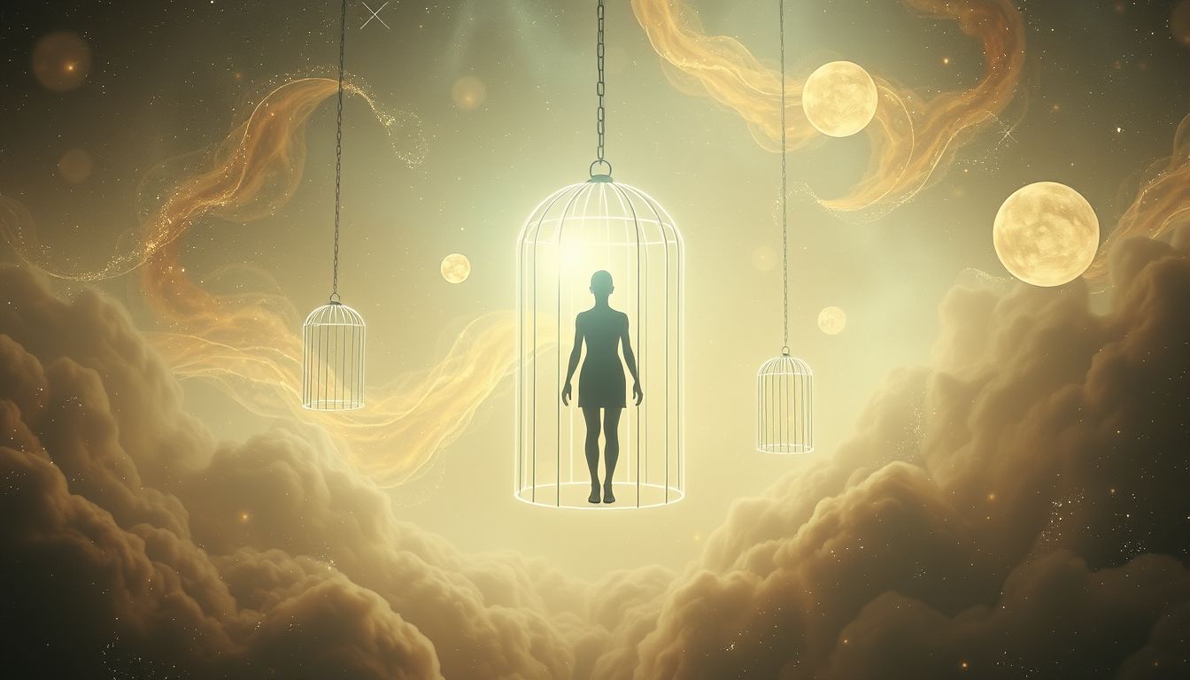 Geträumt, eingesperrt zu sein, symbolisiert innere Ängste und Isolation.