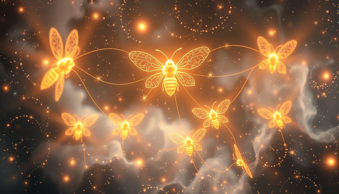 Honigbienen symbolisieren unermüdliche Zusammenarbeit und starke Gemeinschaftsbande.