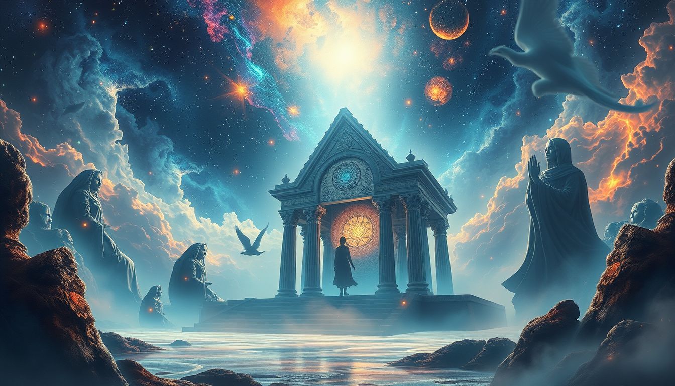Kali im Tempel symbolisiert transformative spirituelle Führung und innere Erleuchtung.