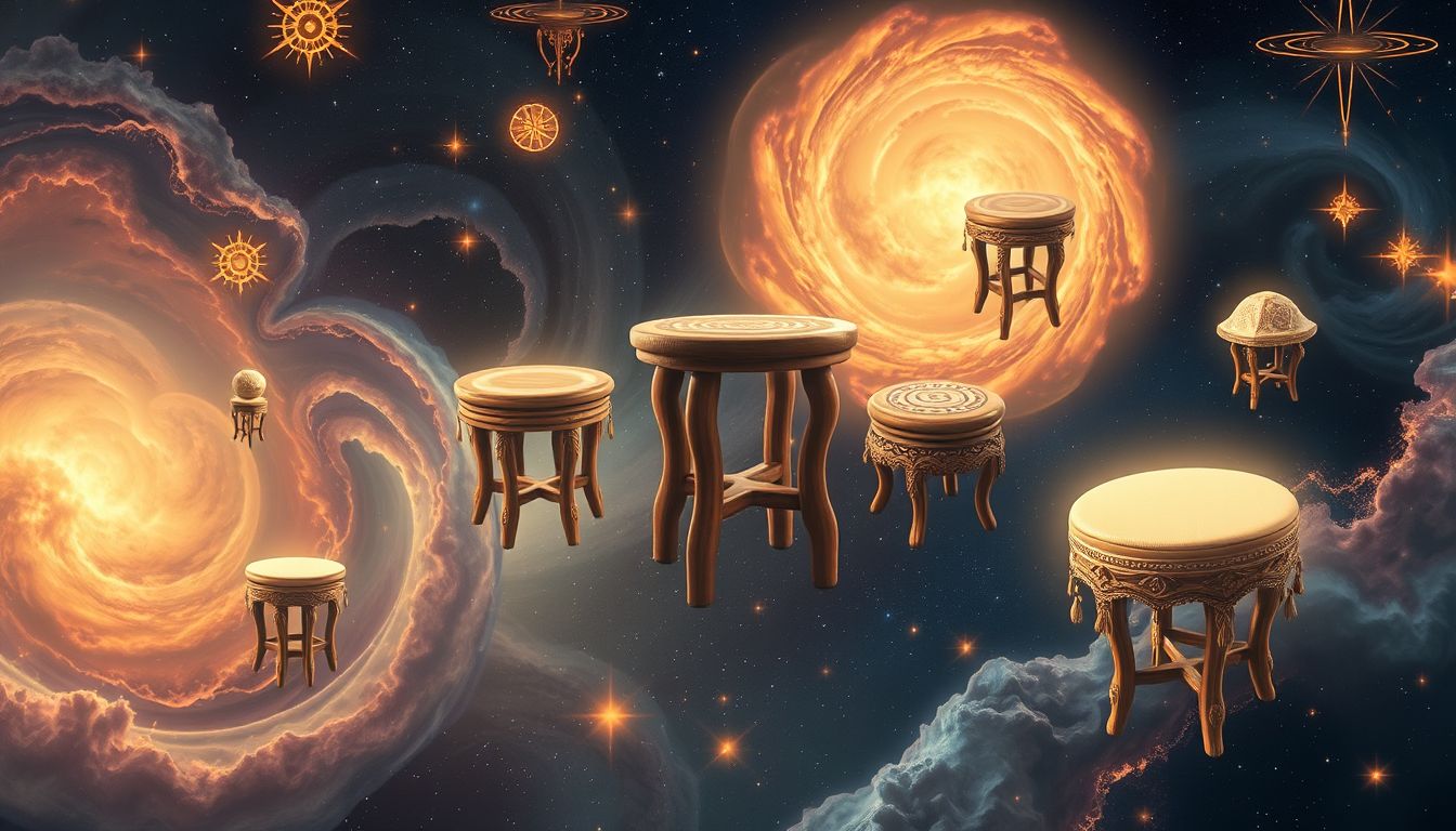 In Asien symbolisieren Schemel-Träume oft spirituelle Stabilität und Balance.
