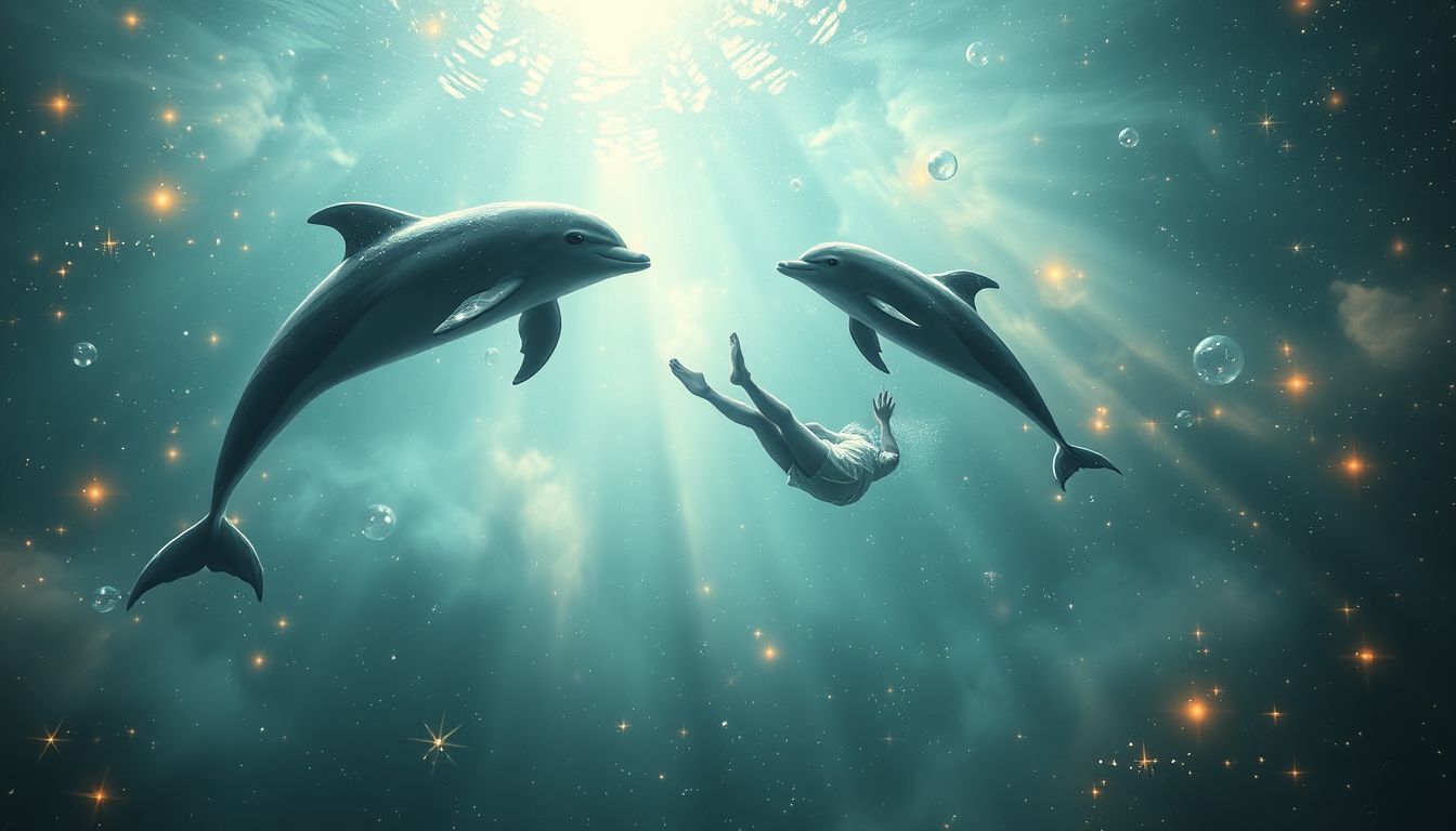 Mit Delphinen schwimmen symbolisiert Harmonie und innere Freiheit im Traum.