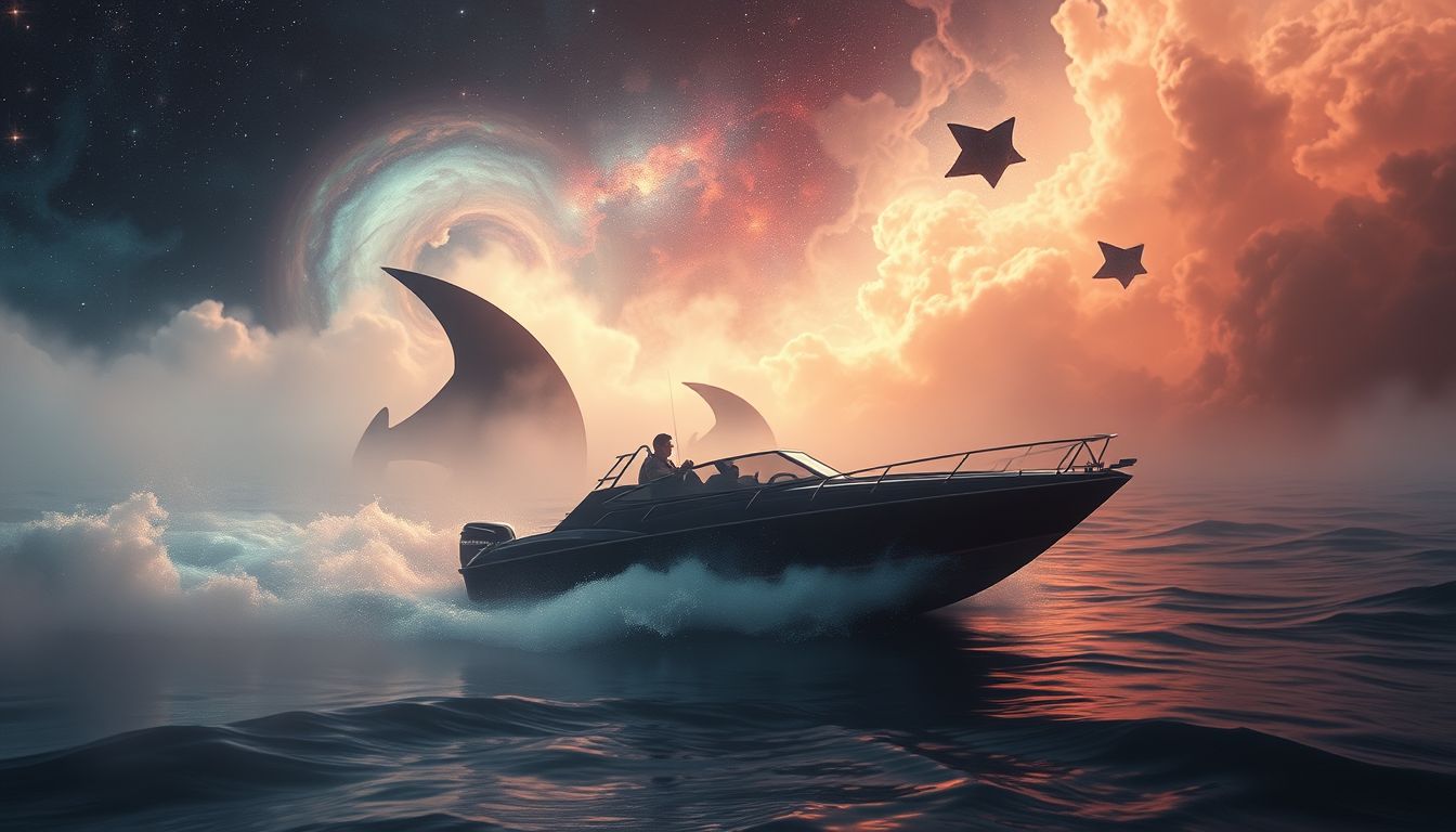 Haie symbolisieren verborgene Ängste beim Motorboot-Traum.