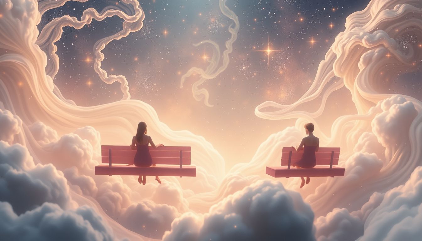 Das Sitzen auf einer Bank symbolisiert Gemeinschaft und geduldiges Warten.