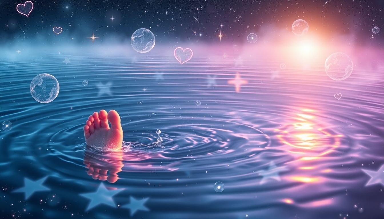 Stampfen im Wasser symbolisiert emotionale Reinigung und inneren Neuanfang.