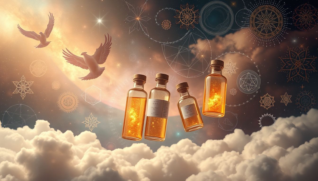 Tinkturen symbolisieren Heilung und Spiritualität in vielen Kulturen.