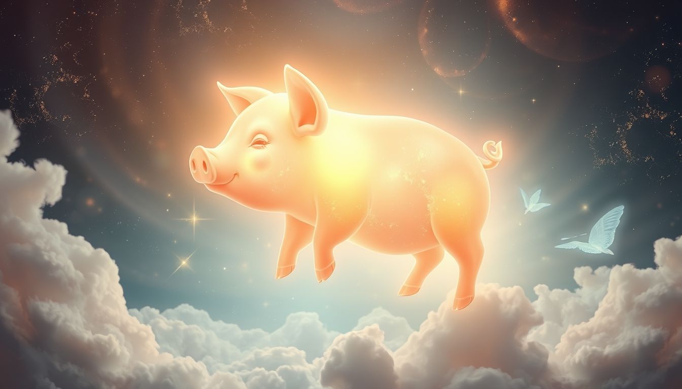 Ein sauberes Schwein symbolisiert innere Harmonie und Selbstfürsorge.