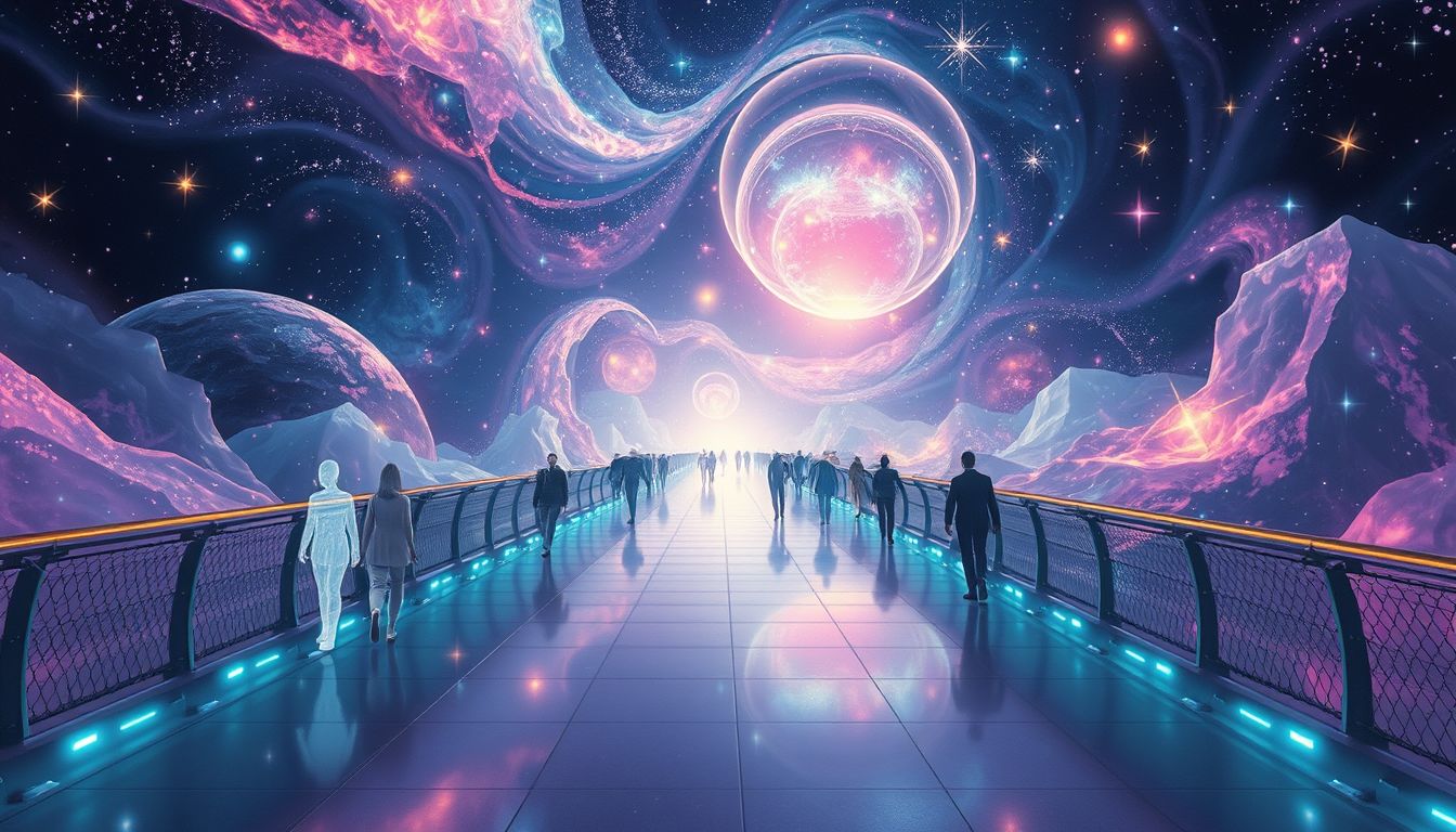 Eine belebte Promenade symbolisiert sozialen Austausch und Lebensfreude im Traum.