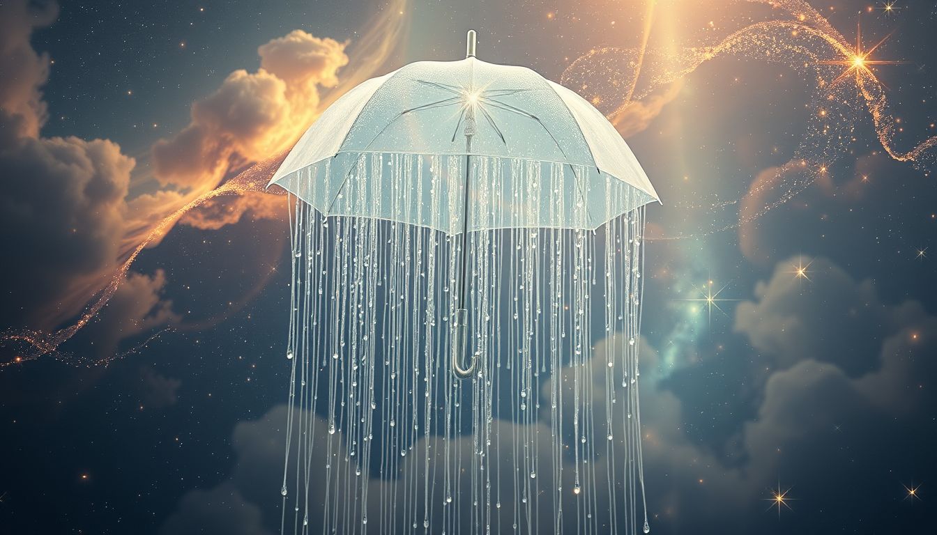 Ein Regenschirm im Traum symbolisiert Schutz vor emotionalen Belastungen.