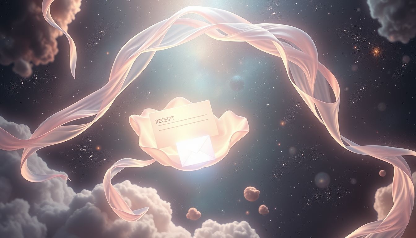 Eine Empfangsbestätigung im Traum symbolisiert Anerkennung und Erfolg.