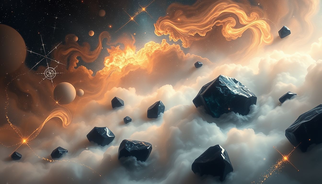 Traum 12: Gagat im Himmel symbolisiert spirituelle Reinheit und Schutz.