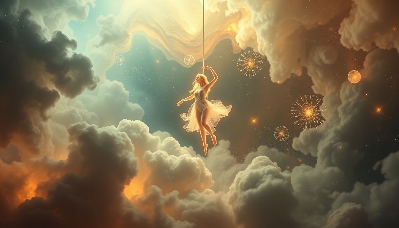 Traum 13 symbolisiert kreative Freiheit und wortlose Ausdruckskraft im Flug.