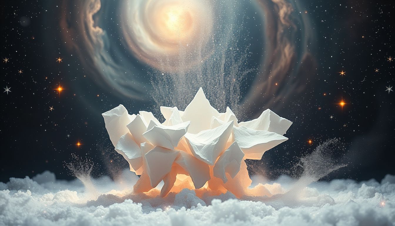 Zerbröselnder Alabaster im Traum symbolisiert innere Zerbrechlichkeit und Wandel.