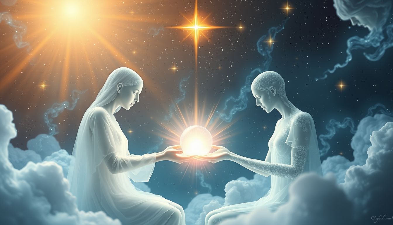 Den Leib Christi mit Verstorbenem empfangen symbolisiert spirituelle Verbindung.