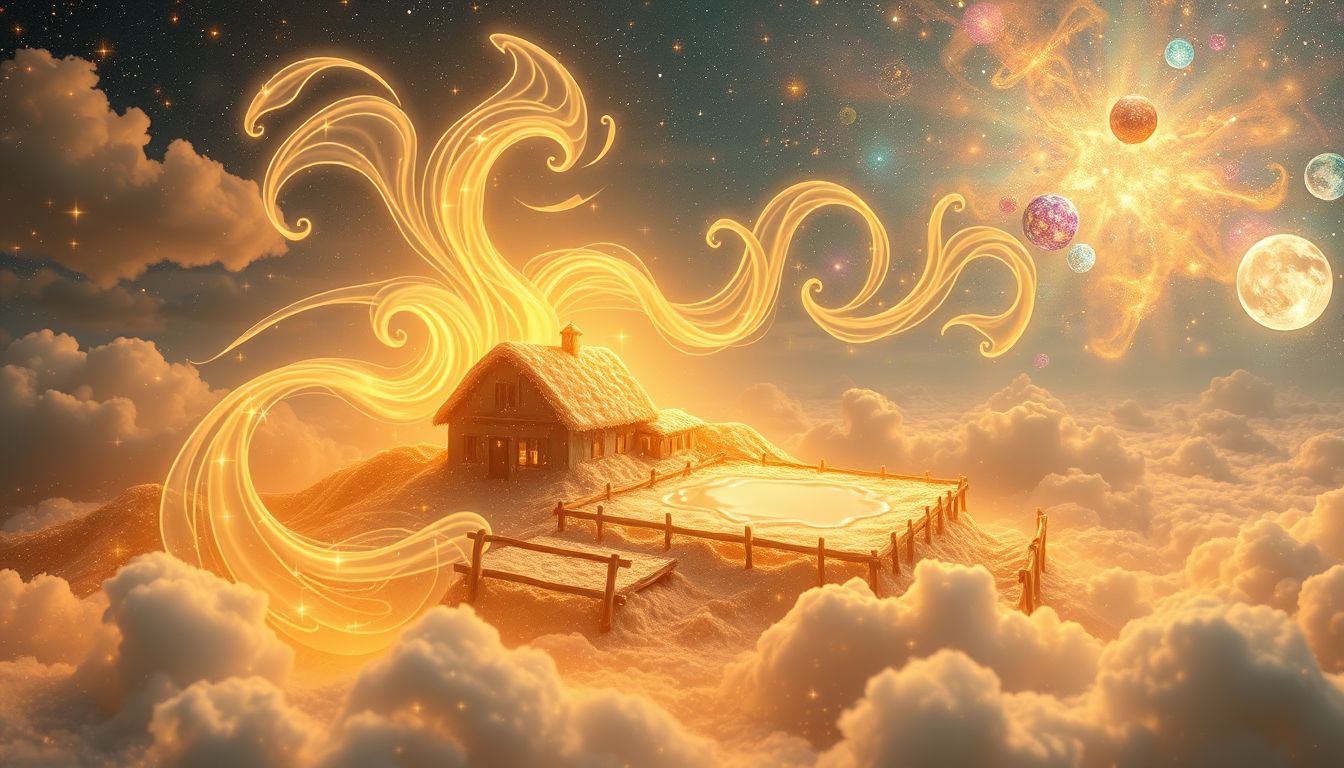 Ein Goldschatz in der Meierei symbolisiert verborgenen Wohlstand.