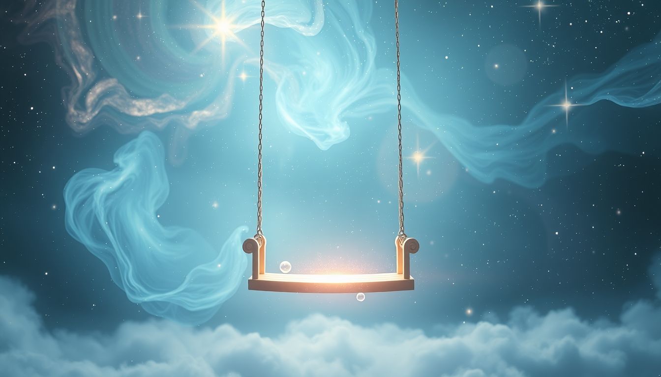 Das Schaukeln symbolisiert oft innere Balance und emotionale Freiheit.
