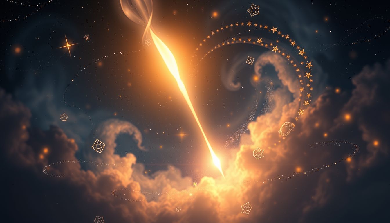 Ein leuchtender Griffel symbolisiert kreative Erleuchtung und neue Ideen.