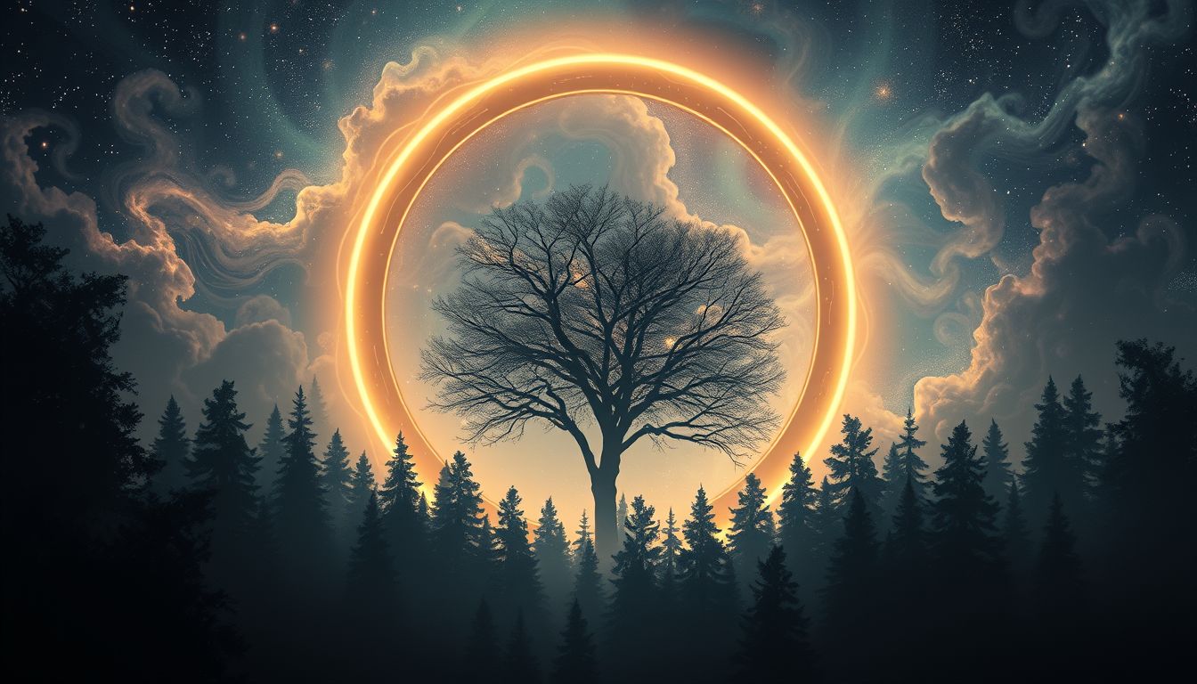 Eine Felge im Wald symbolisiert unbewusste Veränderungen und Wachstum.