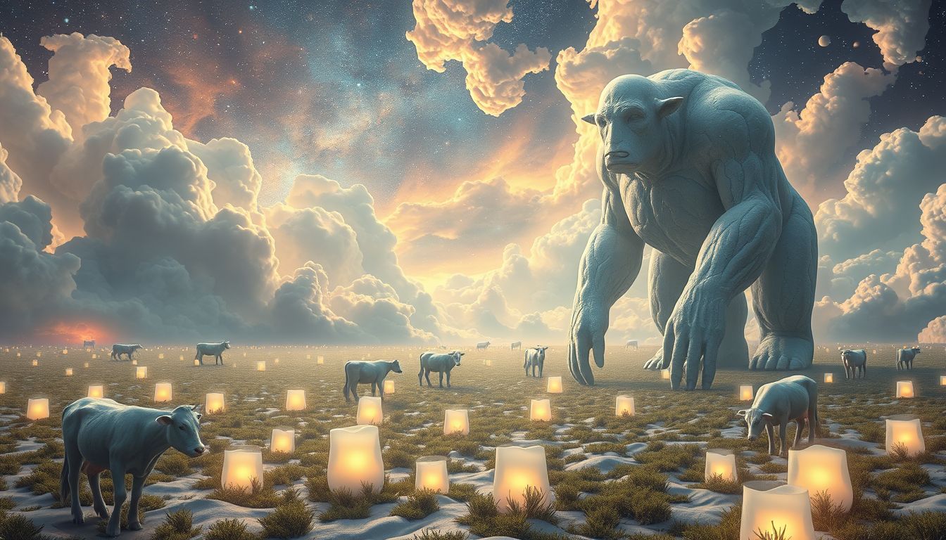Im Traum symbolisieren Riesen in der Meierei große Herausforderungen.