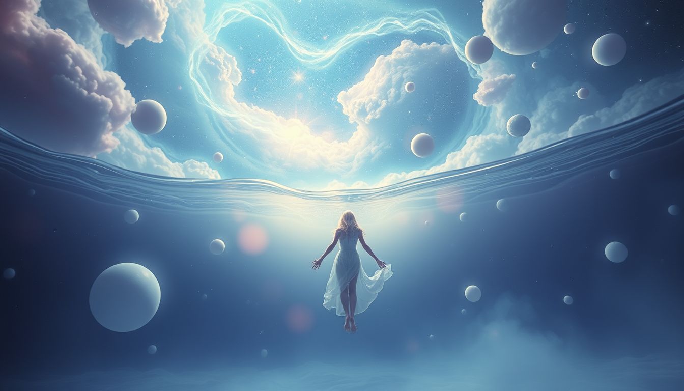 Das Tauchen des Avatars symbolisiert emotionale Selbstentdeckung und Tiefe.