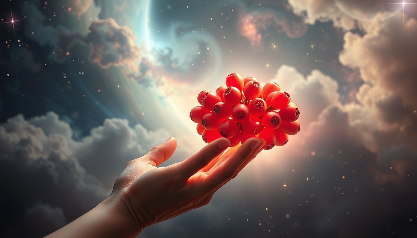 Das Pflücken von Ebereschenbeeren symbolisiert neue Chancen im Leben.