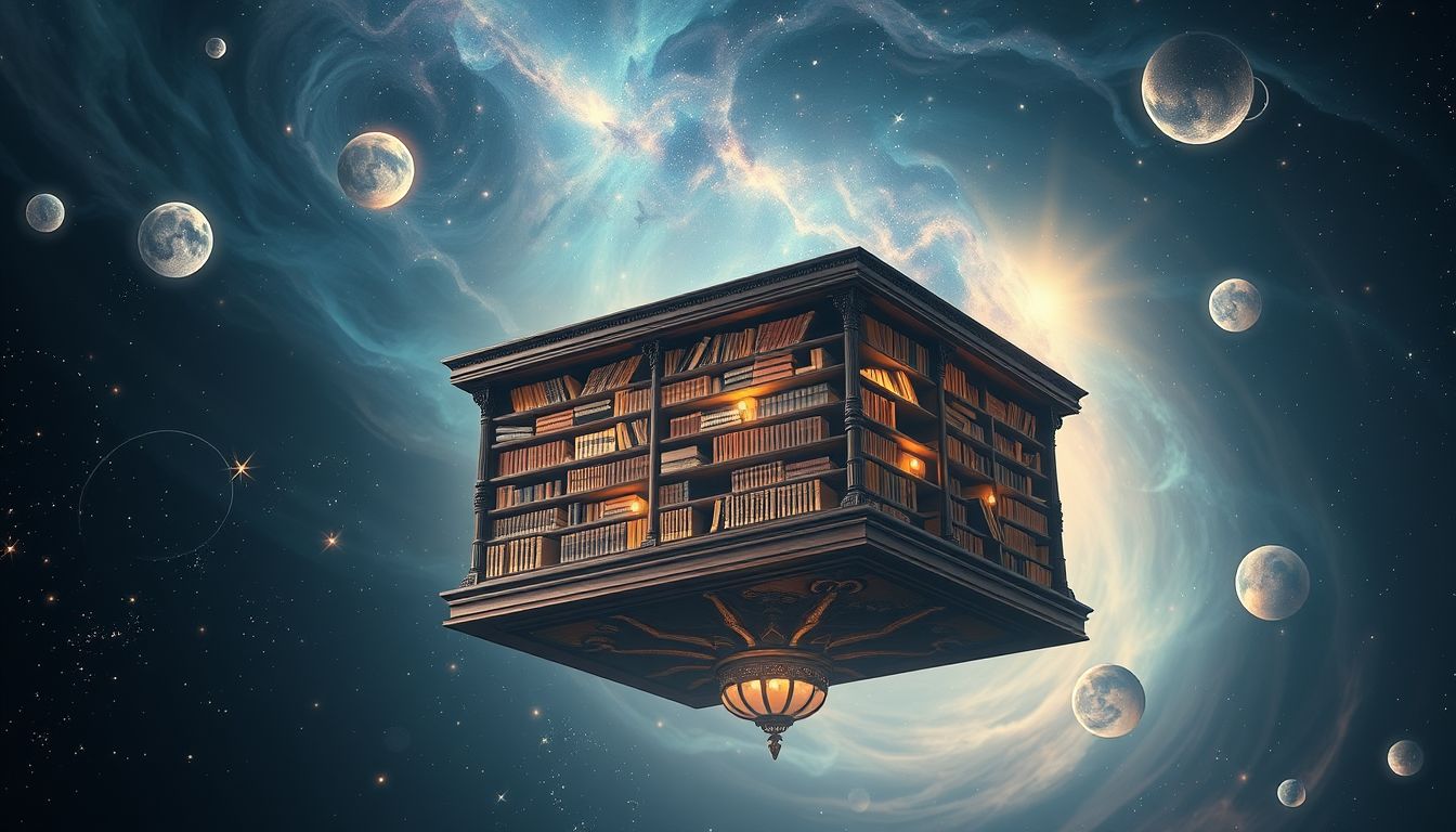 Der schwebende Himmelstraum symbolisiert grenzenlose Wissensfreiheit und Sehnsucht.