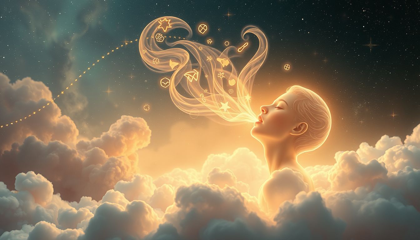 Das Einatmen von Erinnerungen symbolisiert die Sehnsucht nach Vergangenem.