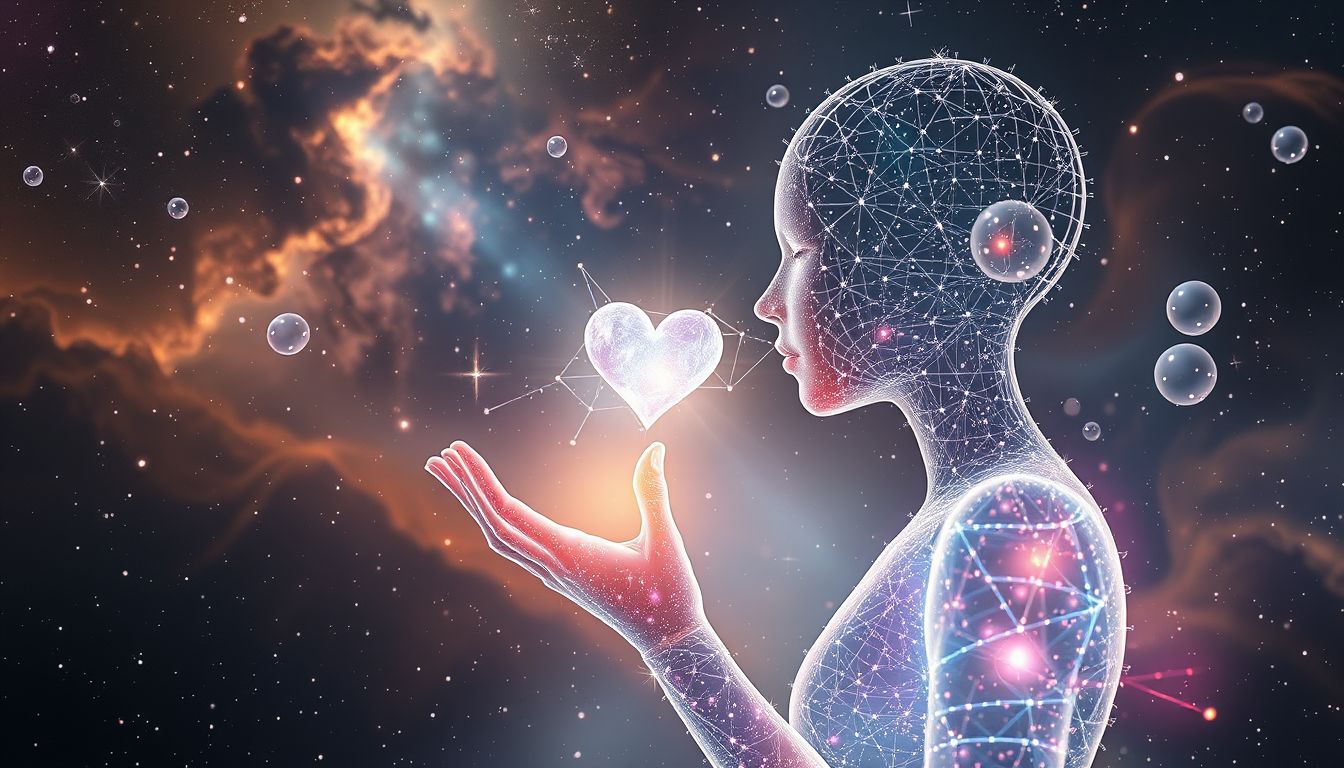 Ein verliebter Avatar symbolisiert Sehnsucht nach emotionaler Verbindung.