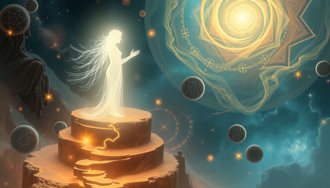 Ein Helfer in der Unterwelt symbolisiert innere Führung und Selbstfindung.