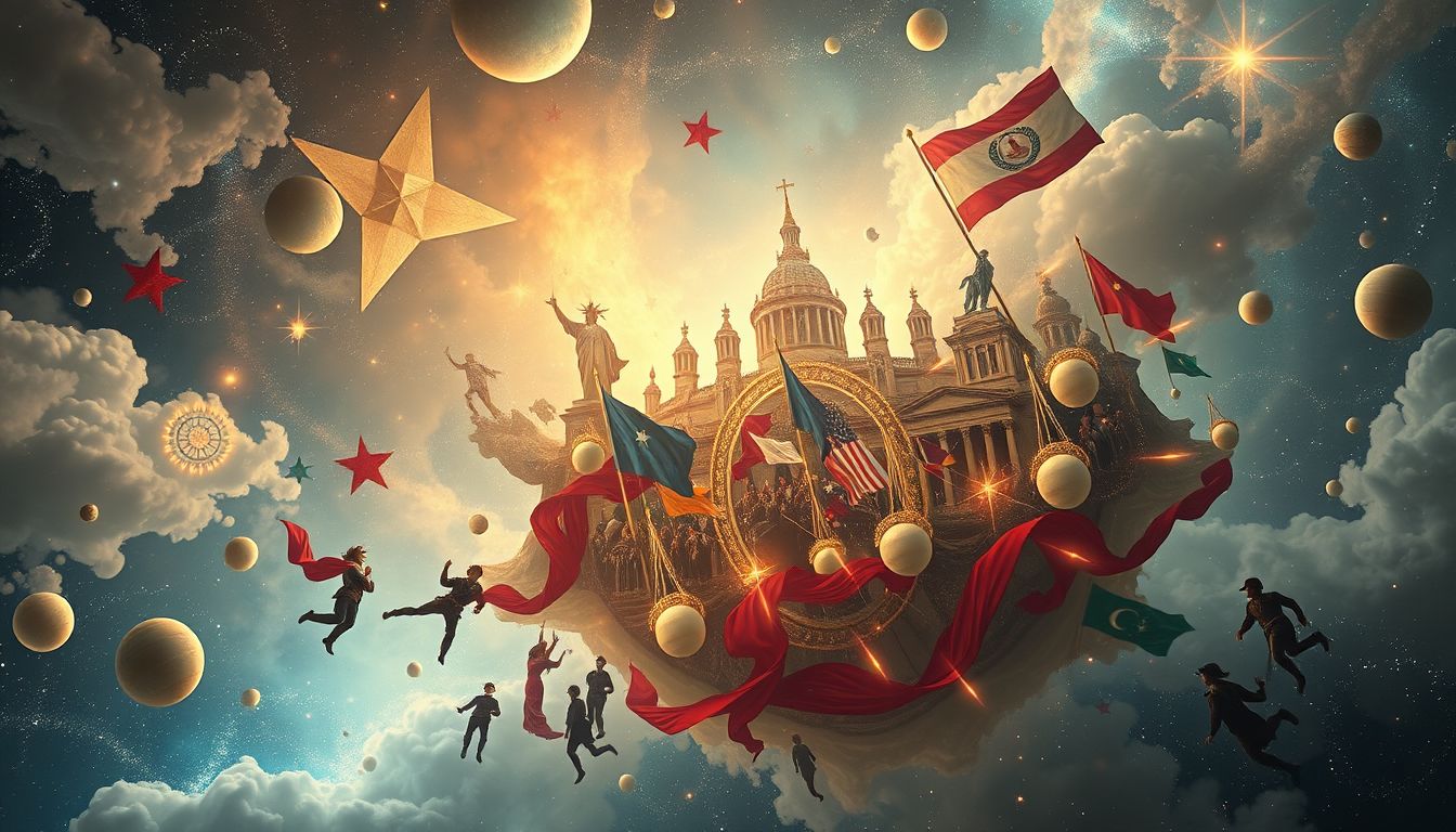 Traumt man historischen Nationalfeiertag, symbolisiert das Veränderung und Stolz.