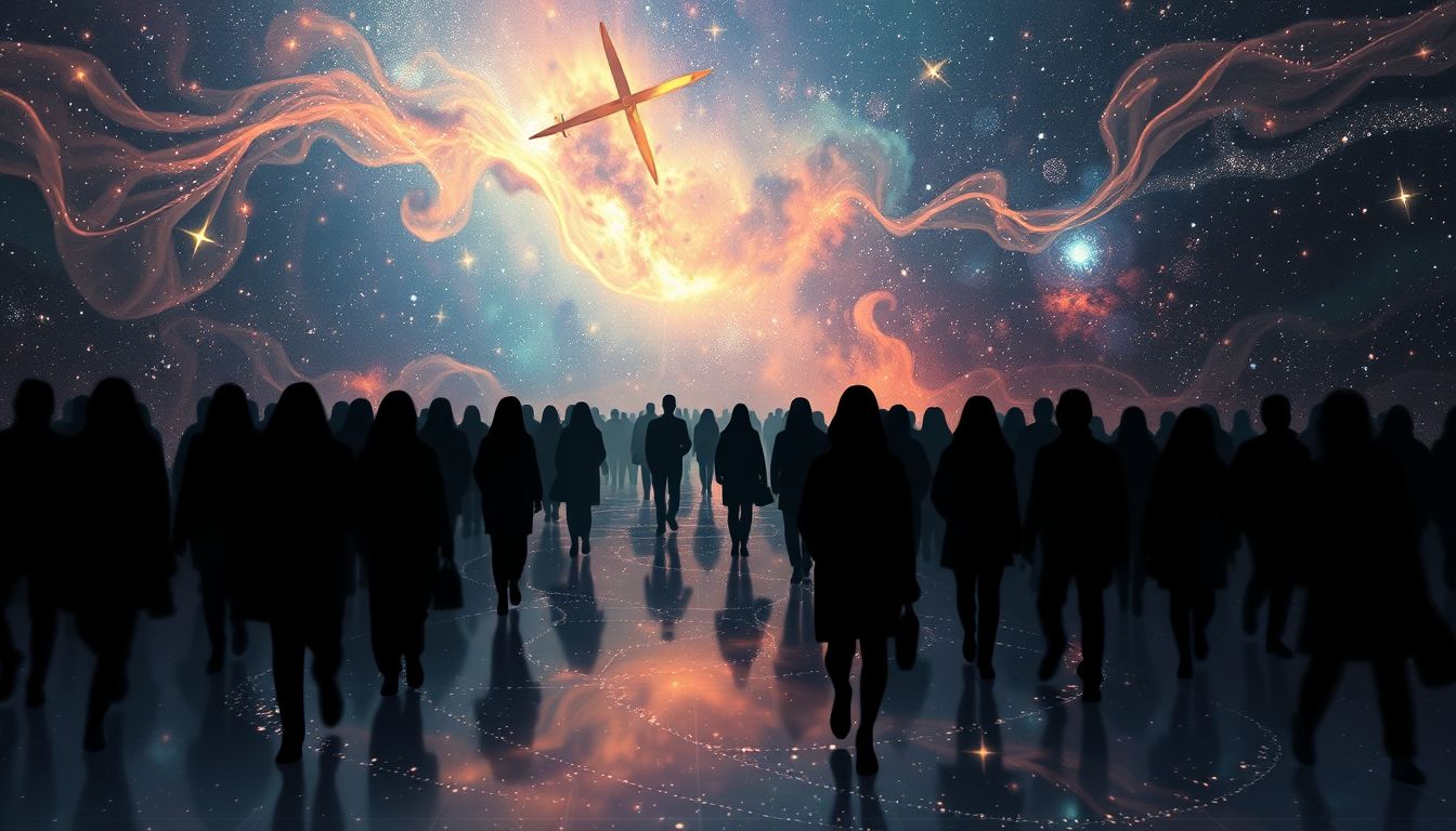 Eine Promenade mit Fremden symbolisiert neue soziale Begegnungen und Chancen.