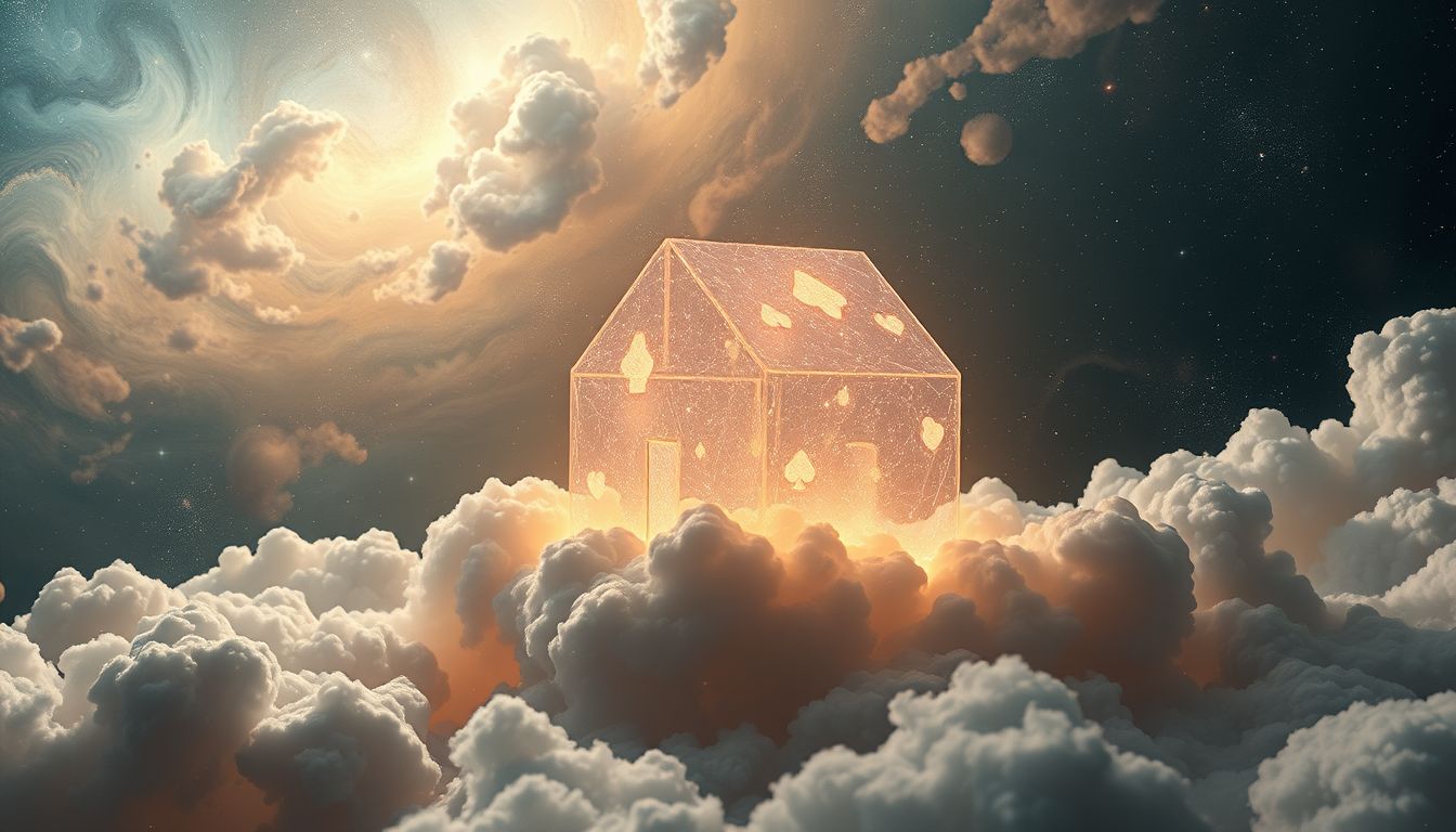 Ein Kartenhaus im Traum symbolisiert innere Zerbrechlichkeit und Unsicherheit.