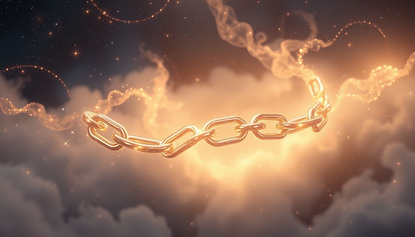 Der Traum von glänzender Absperrkette symbolisiert neue Chancen und Schutz.