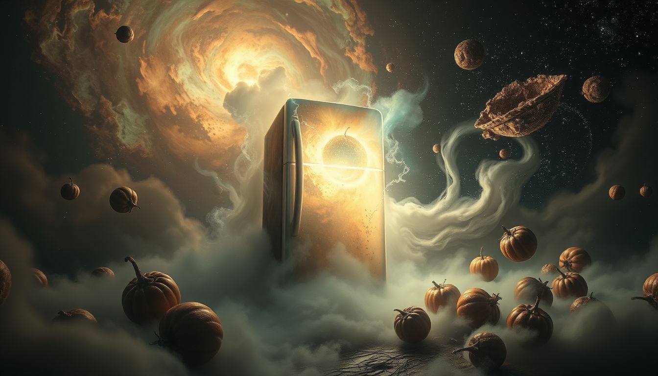 Fäulnis im Kühlschrank symbolisiert unterdrückte Ängste und ungelöste Konflikte.