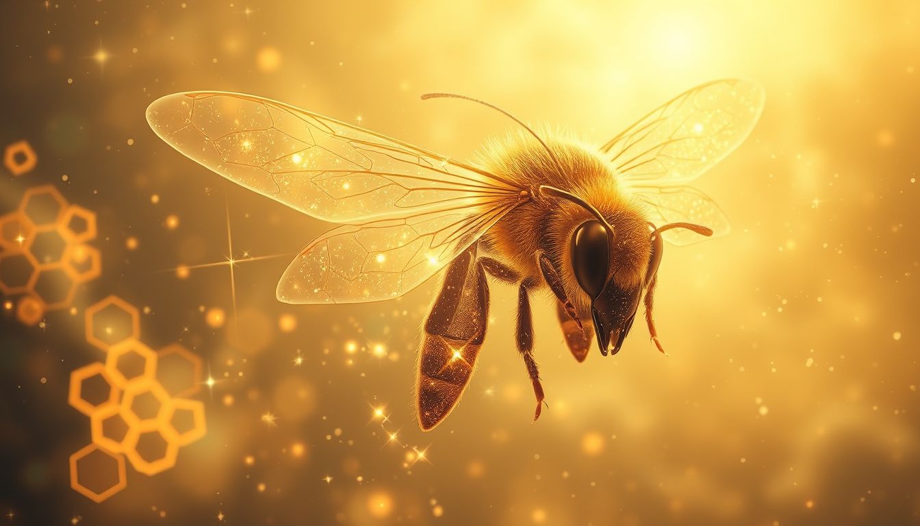 Eine Bienenkönigin im Traum symbolisiert Führungsstärke und Harmonie.
