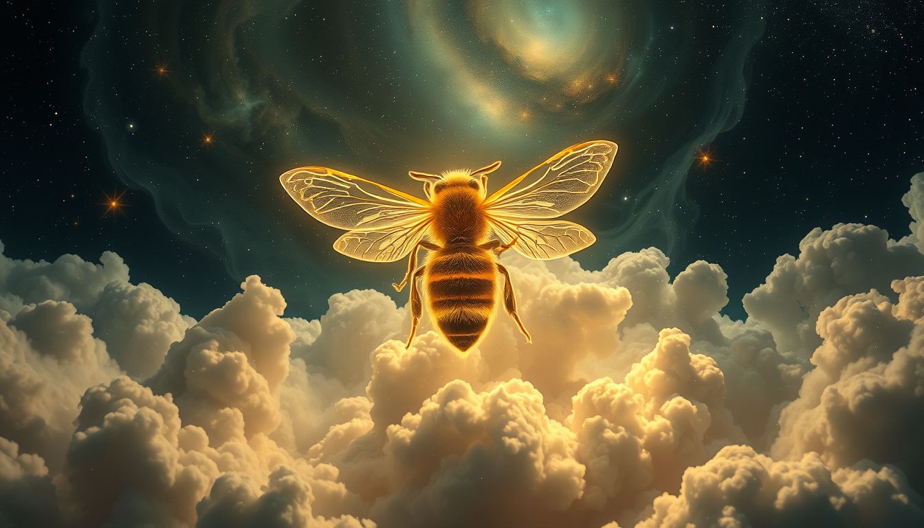 Sich in eine Biene verwandeln symbolisiert Fleiß und Gemeinschaftssinn.