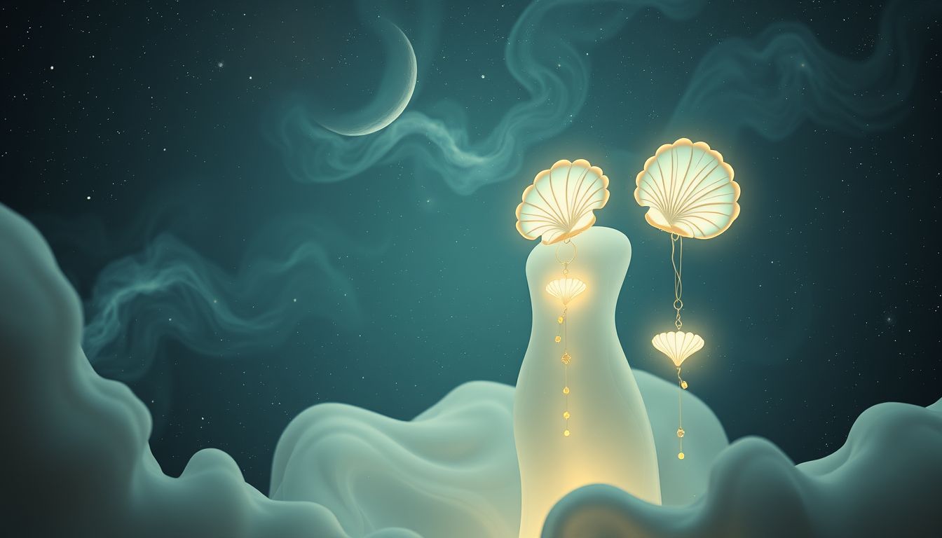 Das Tragen von Bivalven als Schmuck symbolisiert Schutz und Schönheit.