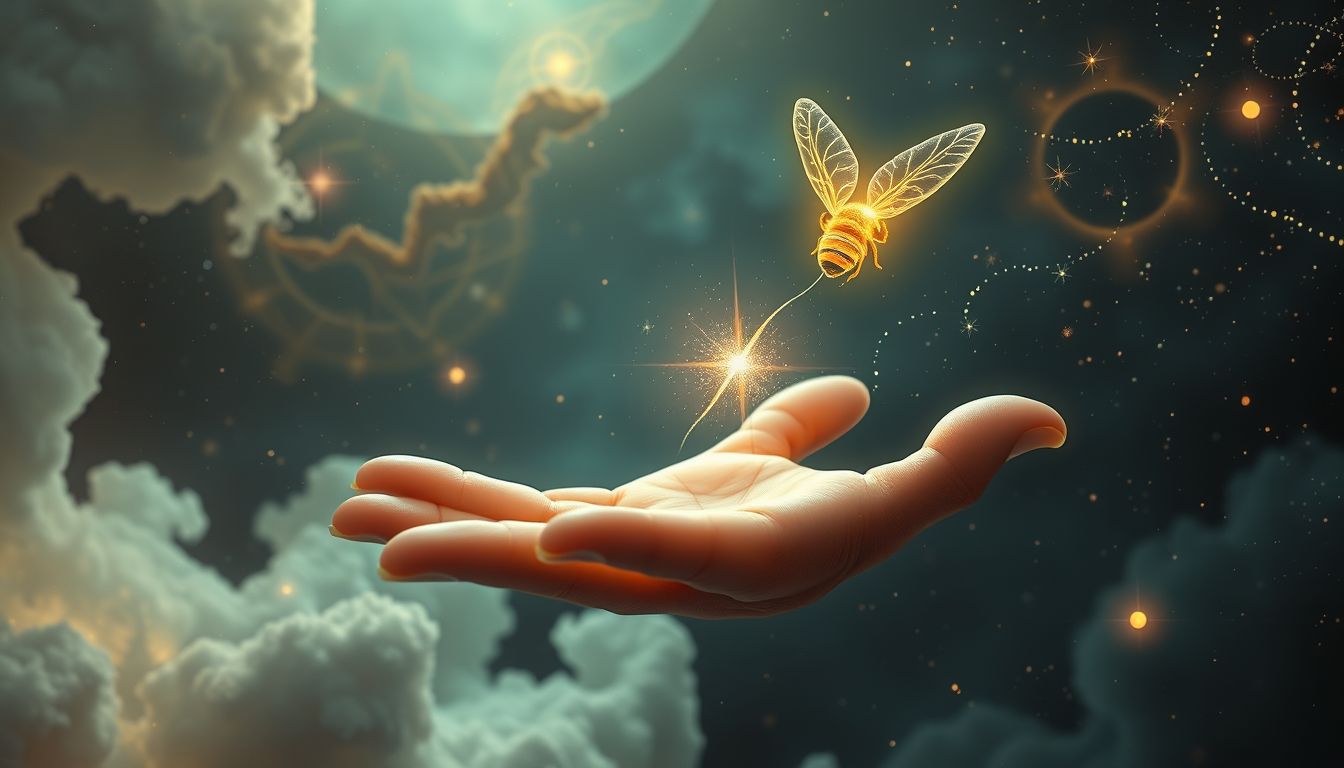 Ein Bienenstich im Traum warnt vor plötzlichen Schmerzen.