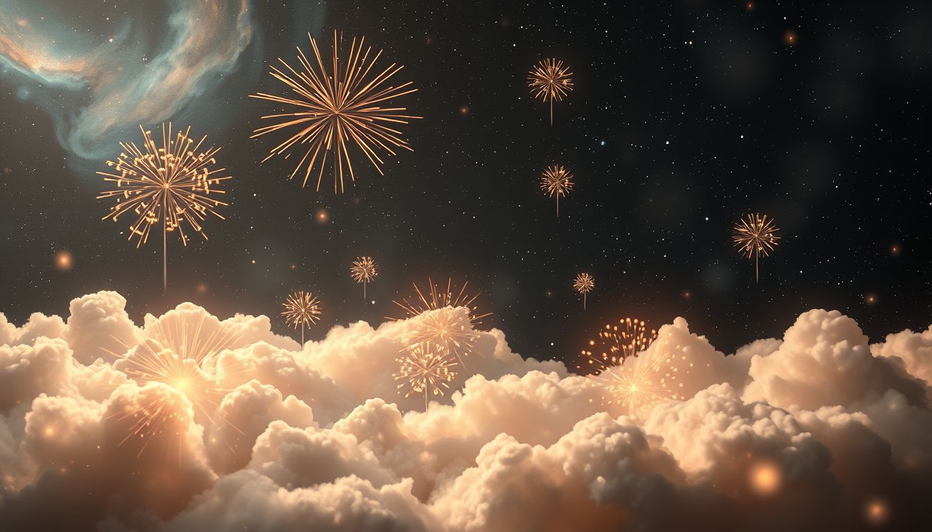 Träume von Feuerwerken symbolisieren meist Freude und Lebensfreude.