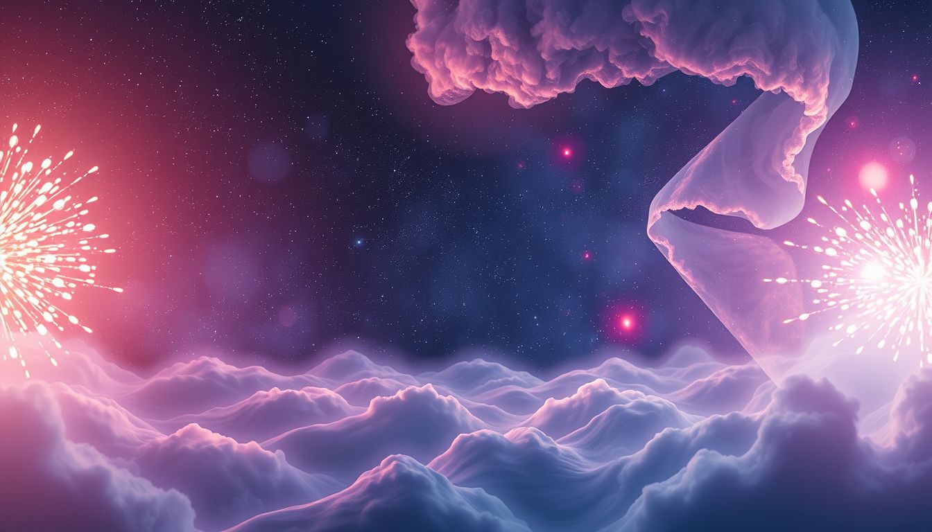 Feuerwerk hören ohne Sicht symbolisiert verborgene innere Gefühle.