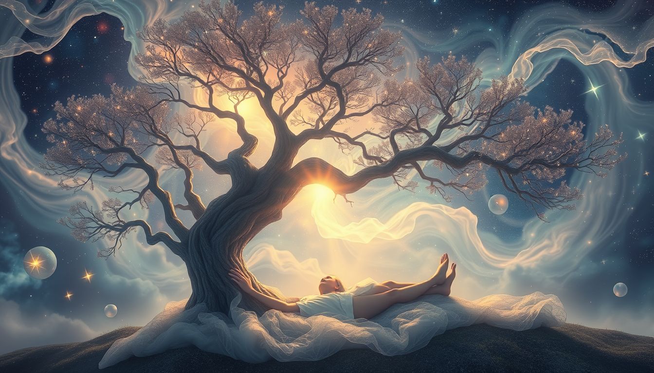 Unter einer Akazie ruhen symbolisiert inneren Frieden und Schutz im Traum.