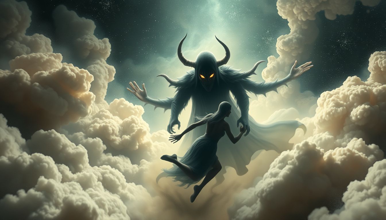 Verfolgung durch Dämonen im Traum symbolisiert innere Ängste.