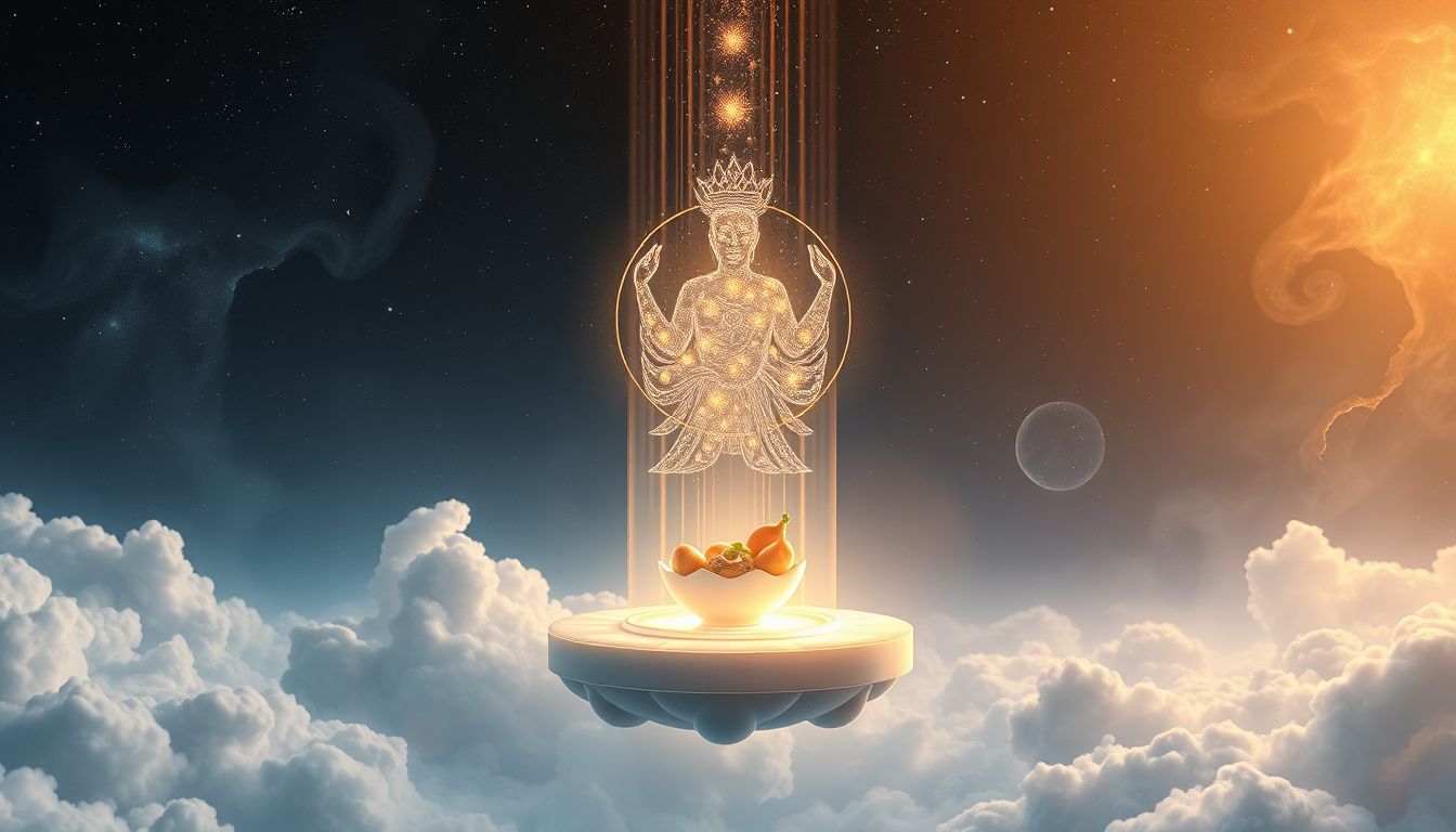 Ein Speiseopfer im Traum symbolisiert Hingabe und spirituelle Reinigung.